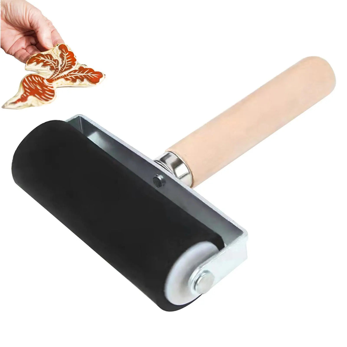 Professional Rubber Ink Roller for Printmaking & Art Craft Projects (S/M/L)