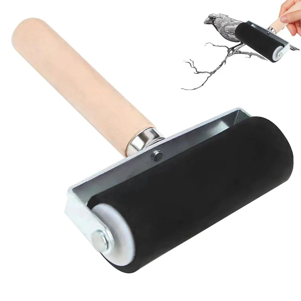 Professional Rubber Ink Roller for Printmaking & Art Craft Projects (S/M/L)