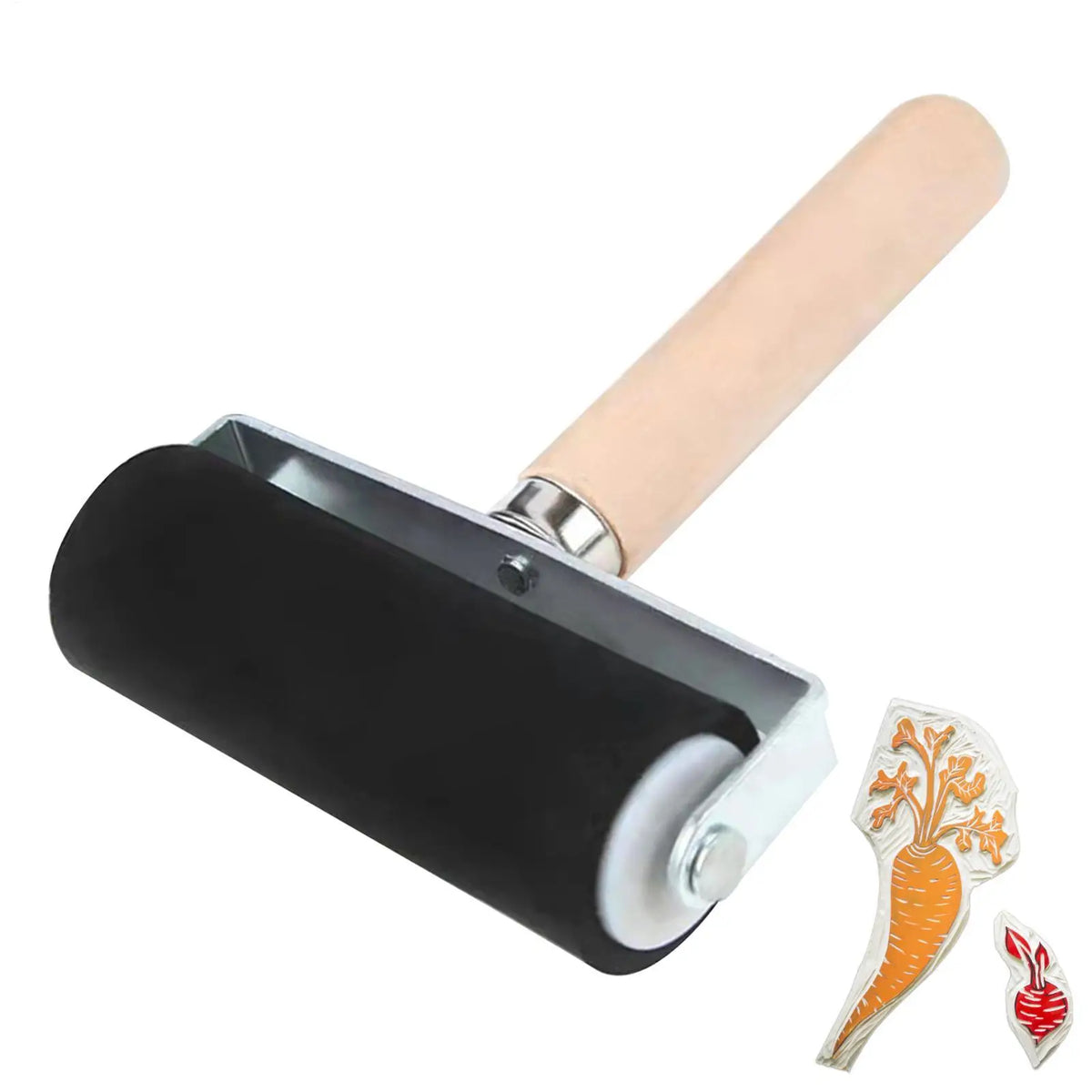 Professional Rubber Ink Roller for Printmaking & Art Craft Projects (S/M/L)